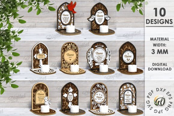 Paquete De Candelabros Conmemorativos Creativo Digital